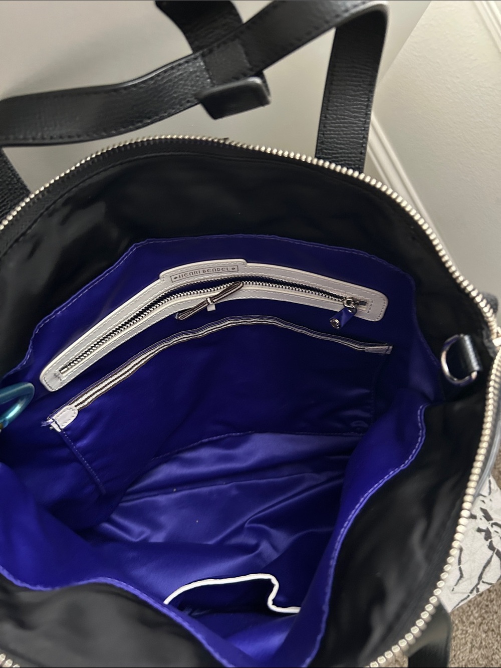 Henri Bendel Black Jetsetter Convertible Backpack - Picture 2 of 3